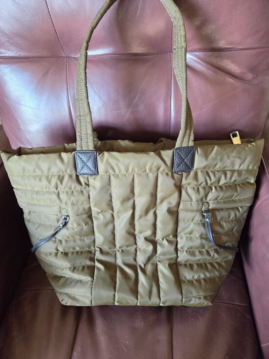 Nine West Handbags - Quilted Olive Green Tote Bag/Overnight Bag